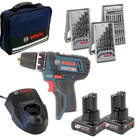 Bosch GSR 10 8 2 LI Professional 2x 4 0AH Li Ion Batterier ECL Tools