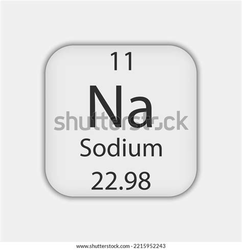 Sodium Symbol Chemical Element Periodic Table Stock Vector (Royalty ...