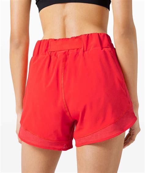 Lululemon Hotty Hot High Rise Short Mesh Carnation Red Lulu