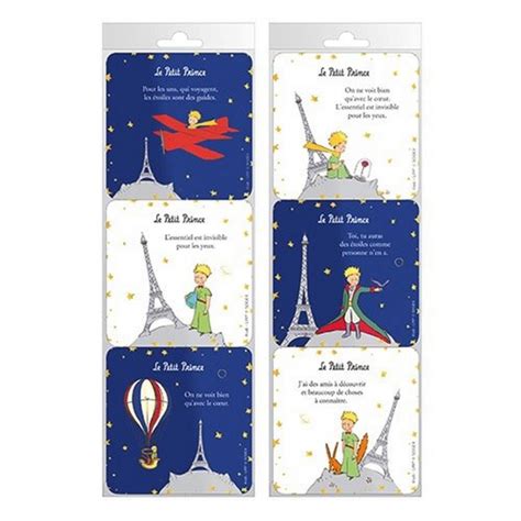 Set de 6 sous verres carrés de collection Kiub Le Petit Prince