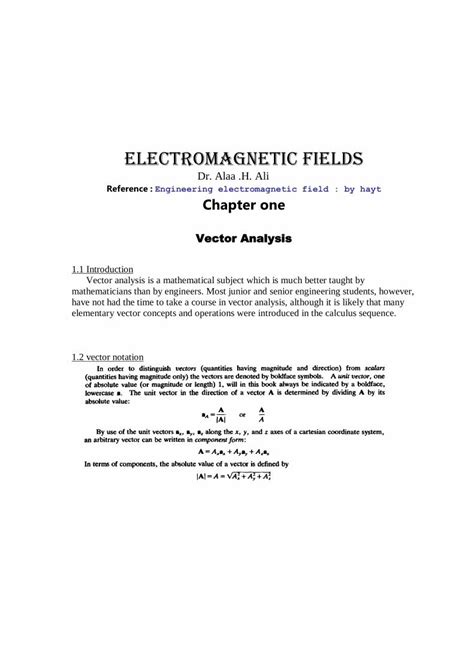 Pdf Electromagnetic Fields · Chapter Two Coulomb Forces And Electric