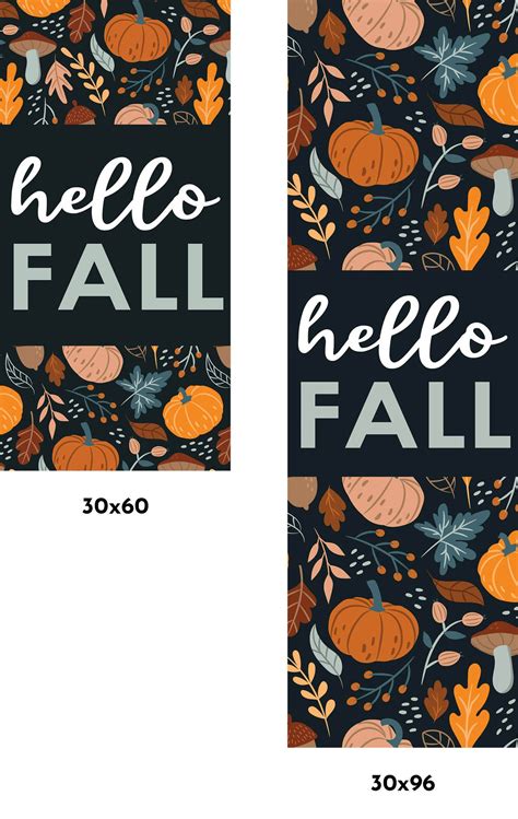 Hello Fall Single Vinyl Banner – Dekra-Lite