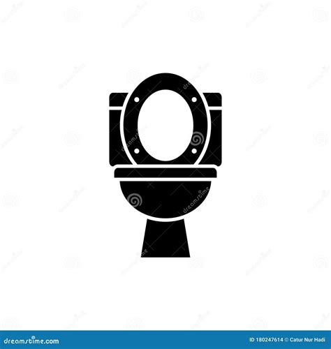 Toilet Bowl Icon Vector Illustration Template Design Trendy Stock