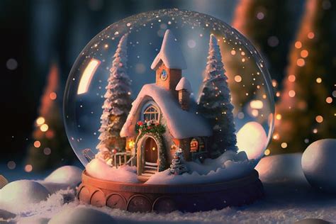 Download Snow Globe, Church, Pine Trees. Royalty-Free Stock Illustration Image - Pixabay