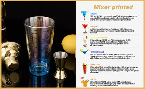 Amazon Glass Cocktail Shaker Set Oz Martini Mixer Shaker With