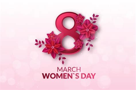 Premium Vector Womens Day 8th March Greeting Card Design