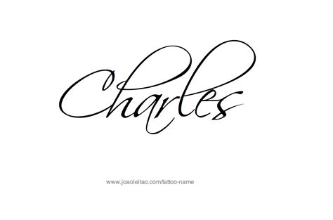 Charles Name Tattoo Designs