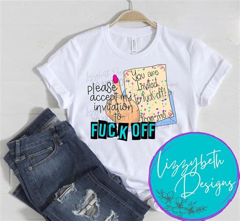 Invitation To Fuck Off PNG Sublimation Design Etsy