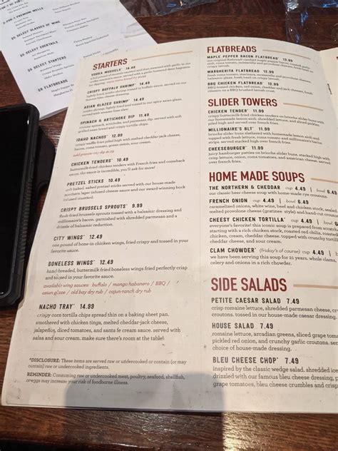 Menu at Granite City Food & Brewery restaurant, Creve Coeur, 11411