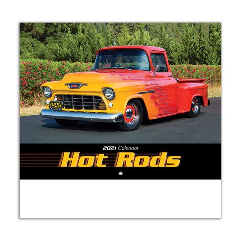 2021 Hot Rod Calendar 10 1 2 X 18 1 4 Promotional Stapled Hot Rod Wall Calendars