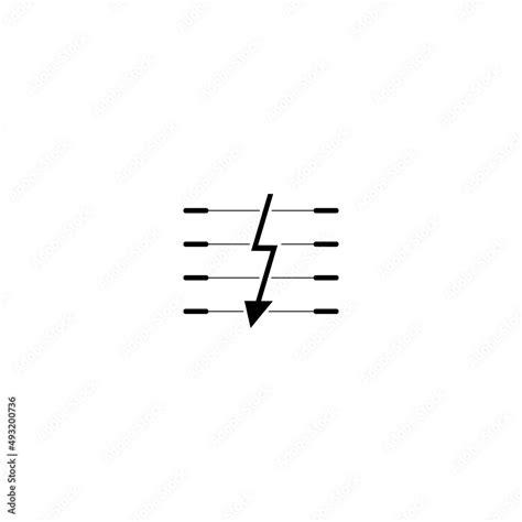 Electric Fencing Icon With High Voltage Sign Isolated Vector