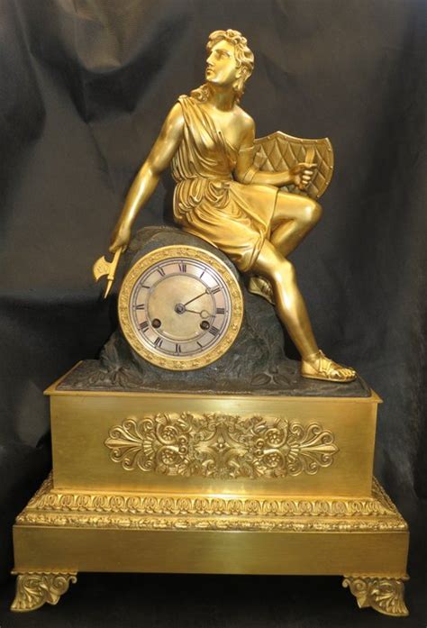 Impresionante Reloj Imperio De Bronce Dorado Al Catawiki