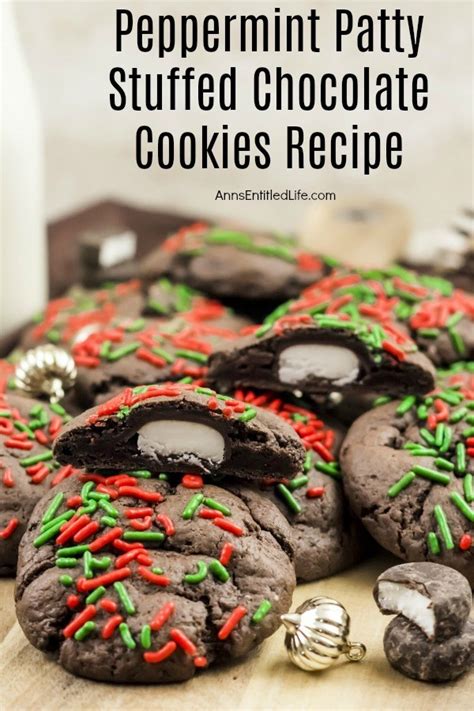 Peppermint Patty Stuffed Chocolate Cookies Recipe