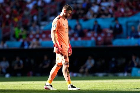 Spains Goalkeeper Unai Simon Walks By Editorial Stock Photo Stock