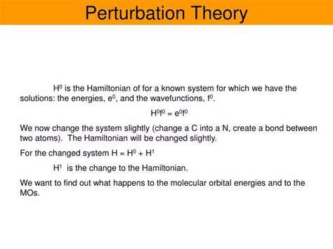 Ppt Perturbation Theory Powerpoint Presentation Free Download Id