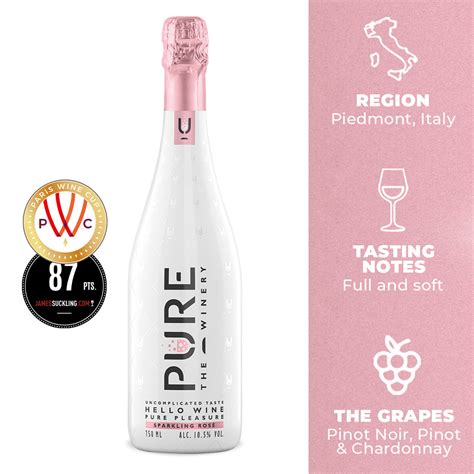 Zero Sugar Sparkling Rosé Wine – PURE The Winery Global