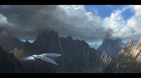 Online Crop Hd Wallpaper Spaceship Mountain Cloud Sky Mountain