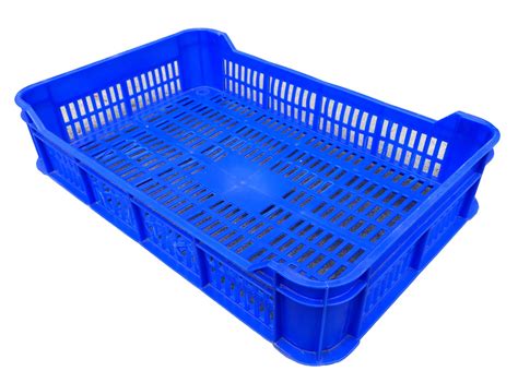 plateau p vented plastic tray crate hdpe blue colour  strawberry