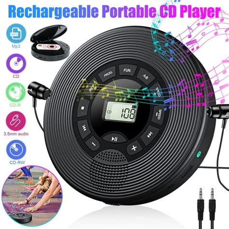 Portable Cd Player With Stereo Headset Eeekit Personal Anti Skip Cd