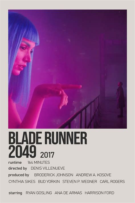 Blade Runner Minimalist Movie Polaroid Poster Movies To Watch