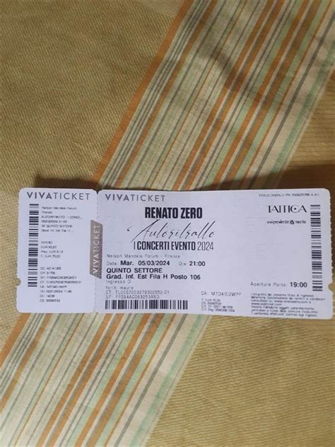 Biglietto Concerto Renato Zero In Vendita A Lucca