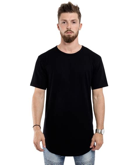 Round Longline T Shirt Black Print T Shirt Printed Shirts T Shirt