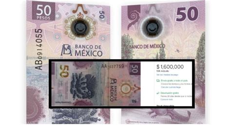 Este Billete De 50 Pesos Se Vende Es Más De Millón Y Medio ¿cuáles Son Sus Características