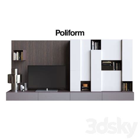 3d Models Tv Wall Poliform Varenna Sistemi Giorno Sintesi