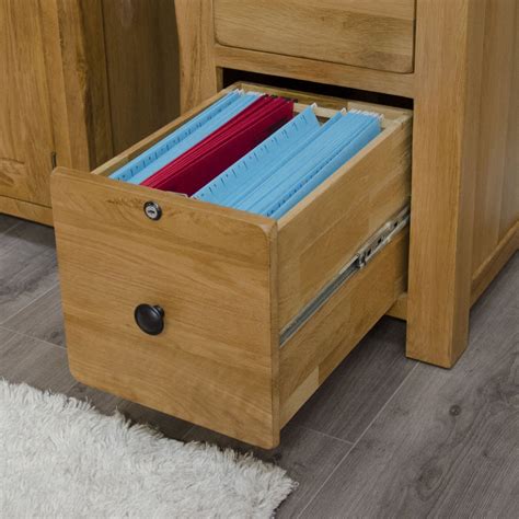 Rustic Solid Oak Furniture 2 Drawer Lockable Filing Cabinet Sale