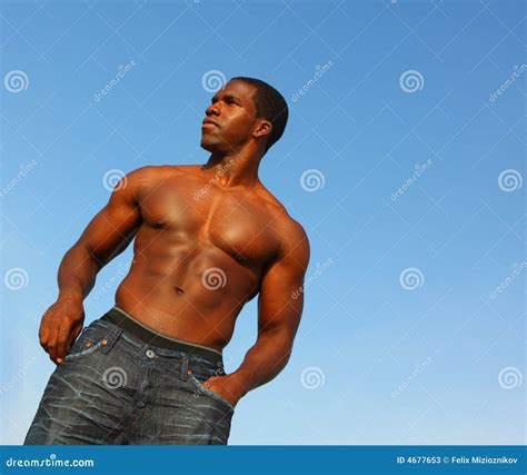 Muscular Man Flexing Stock Photos Image 4677653