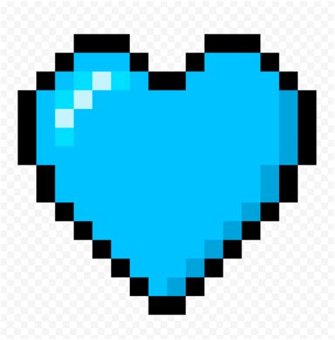 An Image Of A Blue Heart Pixelated In The Style Of 8 Bit Video Games