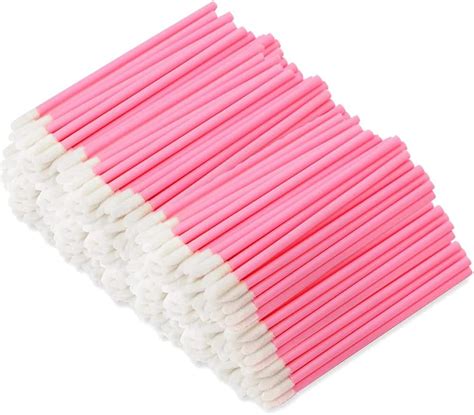 WOVTE 600 Pcs Disposable Lip Brushes Kit Brush Wands Brushes Cotton