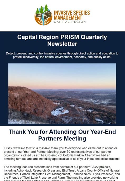 CR PRISM Newsletter CAPITAL REGION PRISM