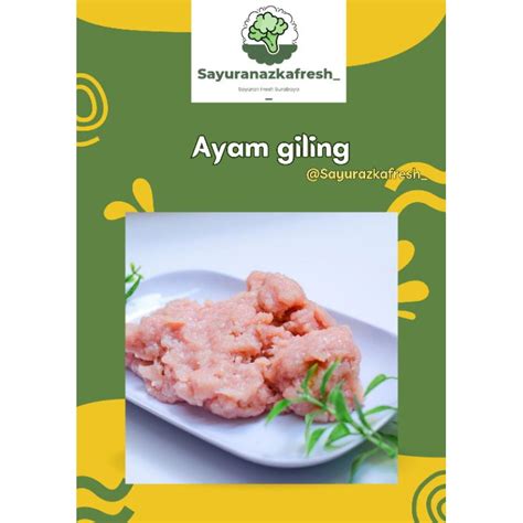 Jual Ayam Giling Daging Giling Murni No Campuran Lemak Shopee Indonesia