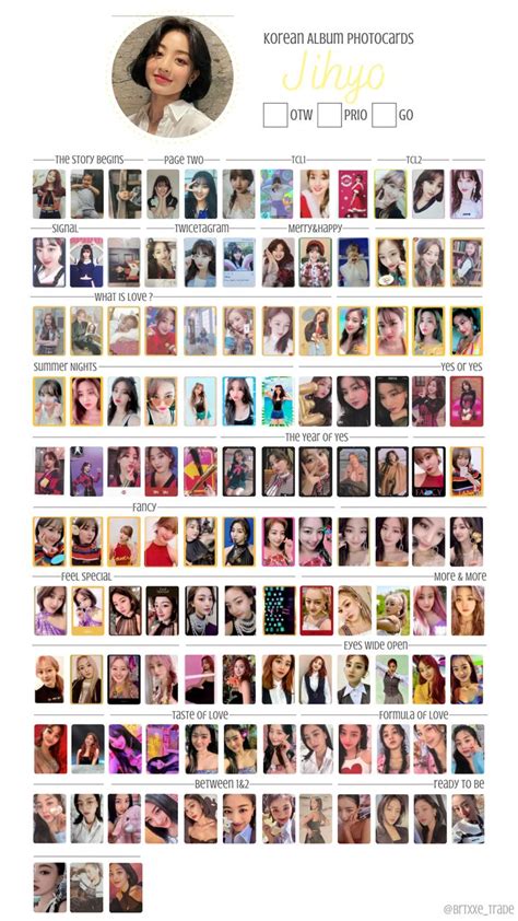 Twice Jihyo Korean Albums Photocards Template