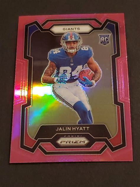 Jalin Hyatt Panini Prizm Football Pink Prizm Rc New York