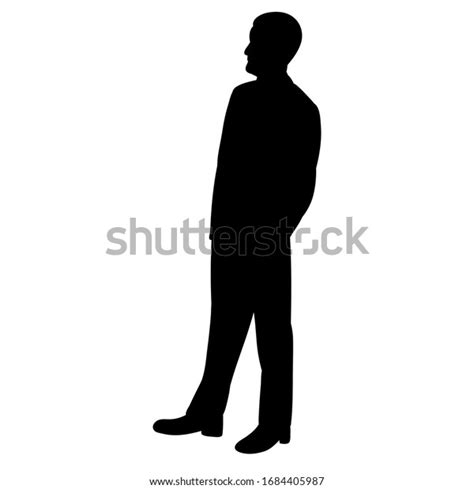 Isolated Black Silhouette Man Guy Stock Vector Royalty Free 1684405987