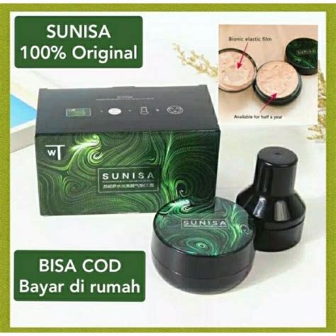 Sunisa Cream Air Foundation Waterproof Bedak Basah Sunisa Glowing