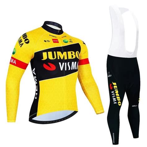 Ensemble De Maillot De Cyclisme Jumbo Visma Pour Hommes V Tements De