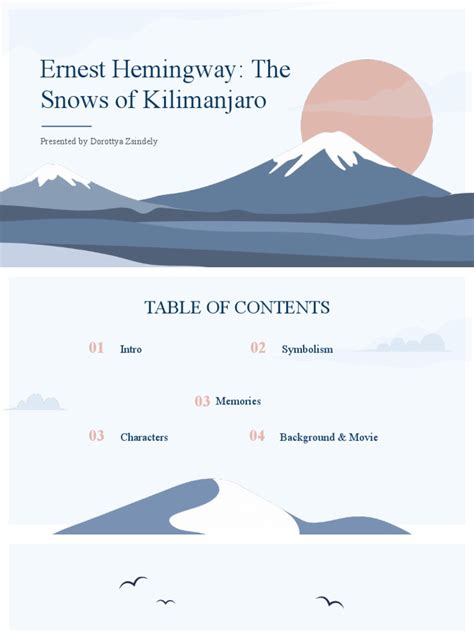 The Snows of Kilimanjaro Hemingway | PDF