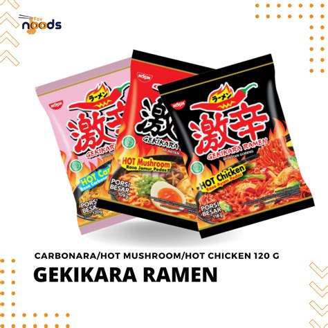 Jual Nissin Gekikara Ramen 120 G Mi Pedas Jepang Level Maksimal Hot Chicken Hot Mushroom
