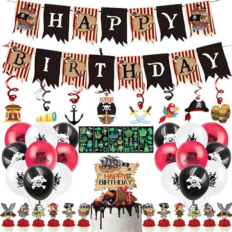 54pcs Pirate Birthday Party Decorations Pirate Party