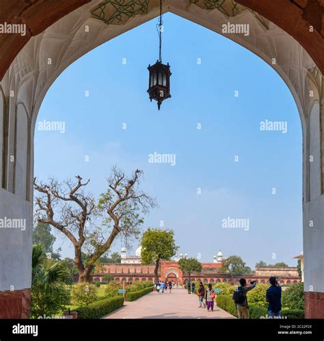 View Of The Grounds Through A Gate Looking Towards Moti Masjid Agra