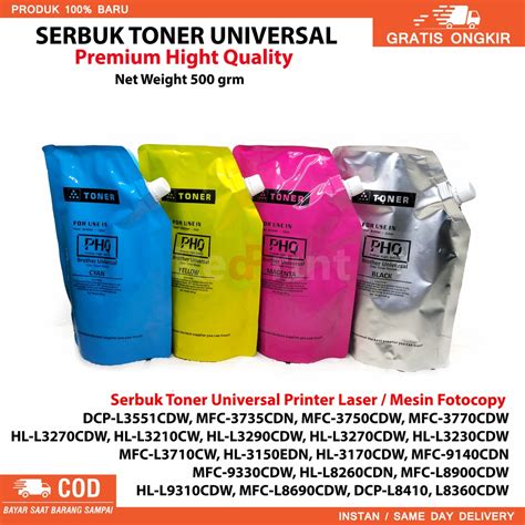 Jual Serbuk Toner Laser Printer Mesin Foto Copy Universal Dcp