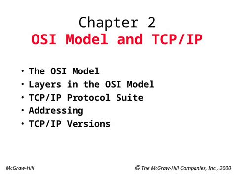 Ppt Chapter 2 Osi Model And Tcp Ip The Osi Model Layers In The Osi