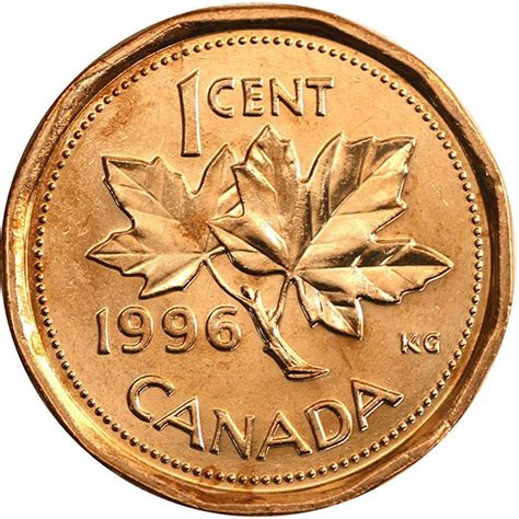 Canadian Cent Maple Leaf Twig Penny Coin Brilliant Uncirculated