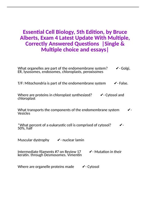 |A PACKAGE DEAL OF| Essential Cell Biology, 5th Edition, by Bruce
