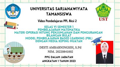 PPL 2 PPG DALJAB 2023 UST YOGYAKARTA YouTube