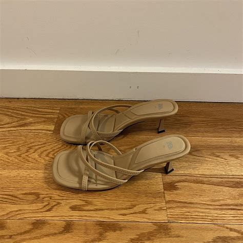 Brand New Never Worn Zara Nude Mule Sandal Depop