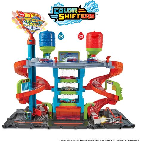 Hot Wheels City Color Shifters automyčka se spirálou 4KIDS cz